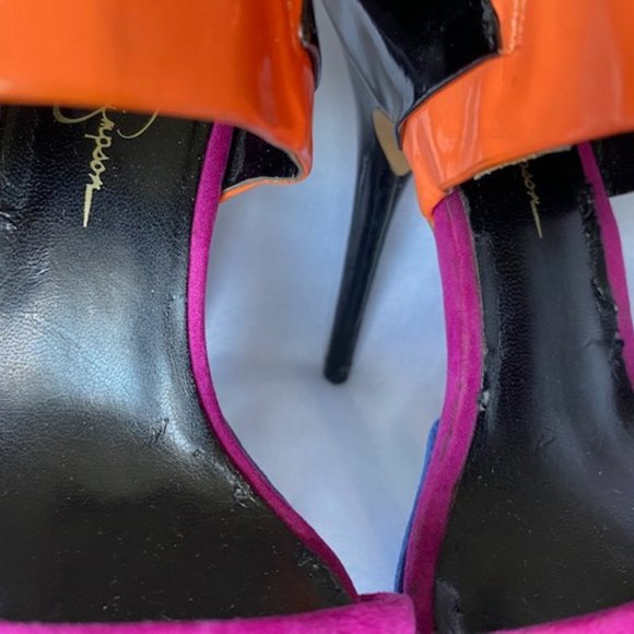 JESSICA SIMPSON platform multi color stilettos, size 7.5 - Picture 3 of 9